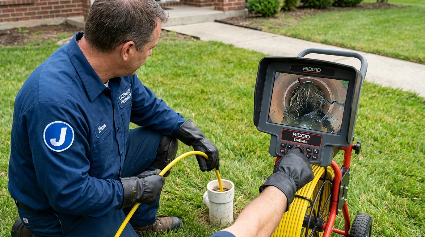 Sewer camera inspection being performed by Johns Plumbing LLC in Kenai